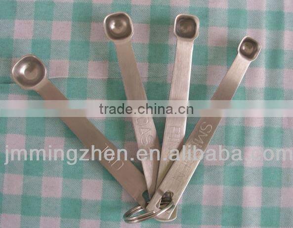 4PCS square stainless steel measuring spoon