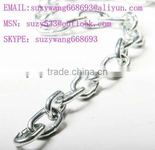 chain galvanized short link steel chain DIN766