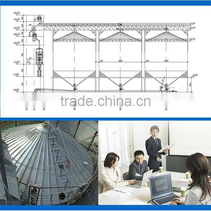 Popular Business Grain steel silo used for sale sorghum silo with conveying system