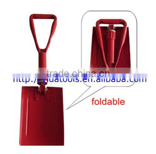 red steel foldable shovel