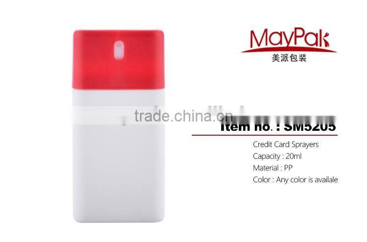 20ml double color plastic credit card shape spray bottle