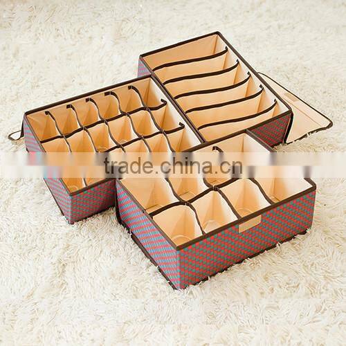 3Pcs oxford fabric Sock Bra Underwear Closet Drawer Organizer Storage Box