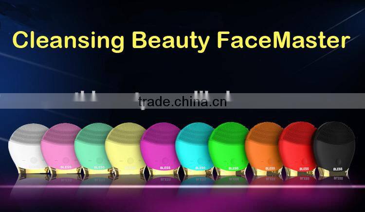 Factory price Silicone face and brush artifact electric beauty instrument cleansing device