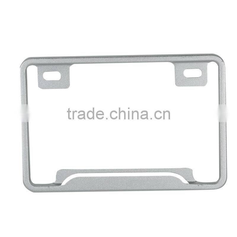 Motorcycle Silver Aluminum License Plate Frame For SUZUKI HONDA KAWASAKI DUCATI