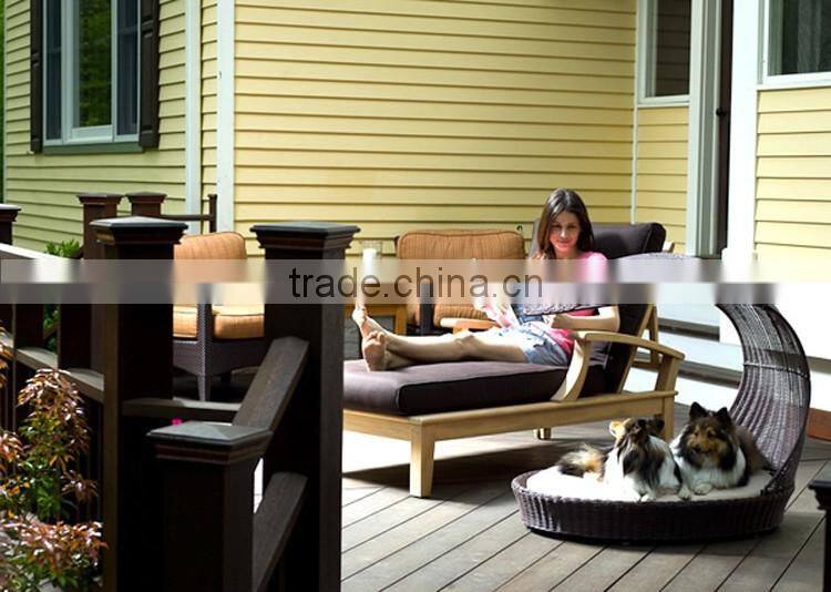 Newest luxury dog pet furniture unique resin wicker large dog beds