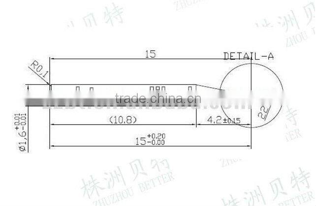Cemented Tungsten Carbide Pins from Zhuzhou