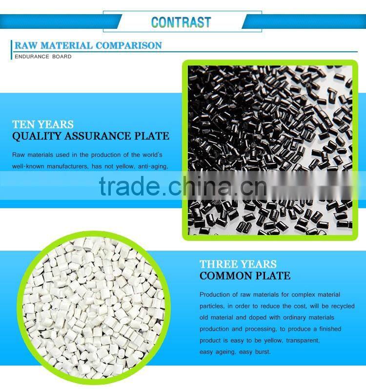 Polycarbonate types of roof covering sheets muti-wall structure 100% Bayer material