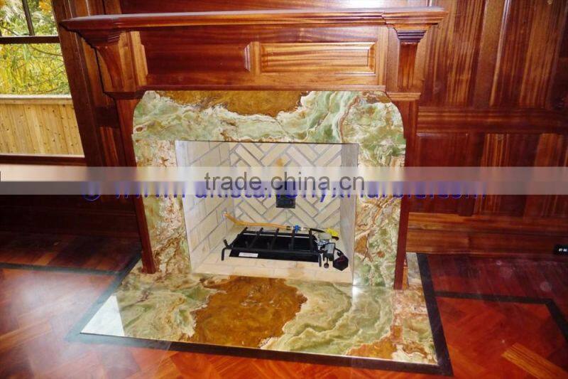 POPULAR STYLE Custome made BACKLIT ONYX FIREPLACES