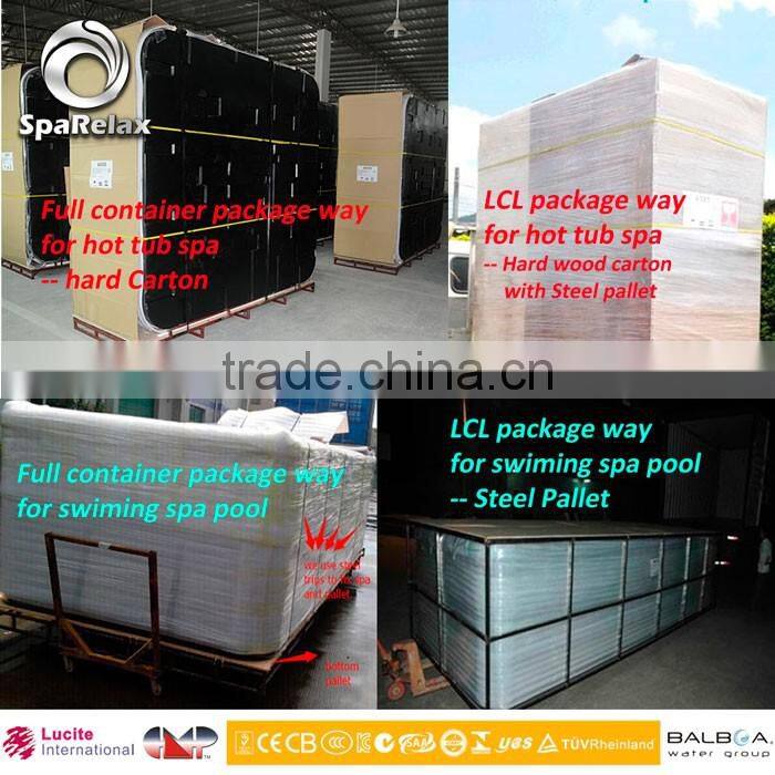 Outdoor 7 meter swimming pool and spa for 8 adults (SpaRelax SRP-660)