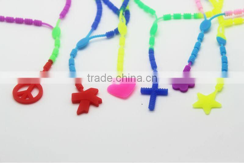 2014 hot sale food grade silicone necklace jewelry