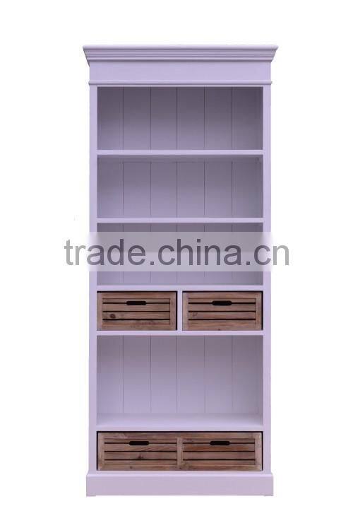 Modern Tall Open Shelf Bookcase, Simple Wooden Bookshelf