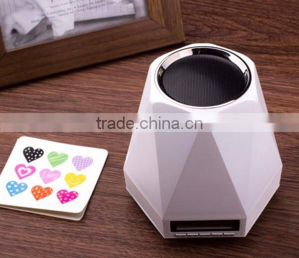 Colorful dazzle LED light Mini Crack bluetooth speaker with LED clock