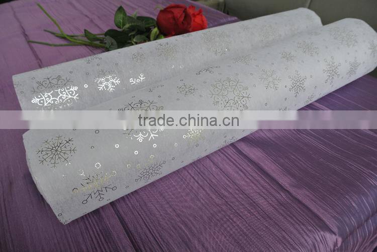Snowflake printed nonwoven fabric