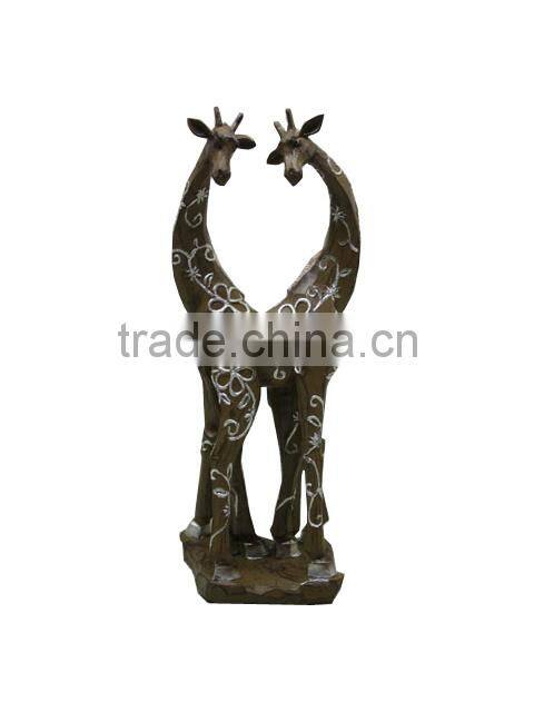 for 2015 new electro style resin giraffe statue
