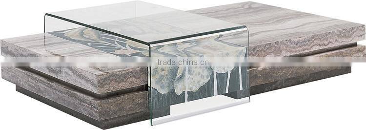KD236G Natural Iran travertine stone coffee table