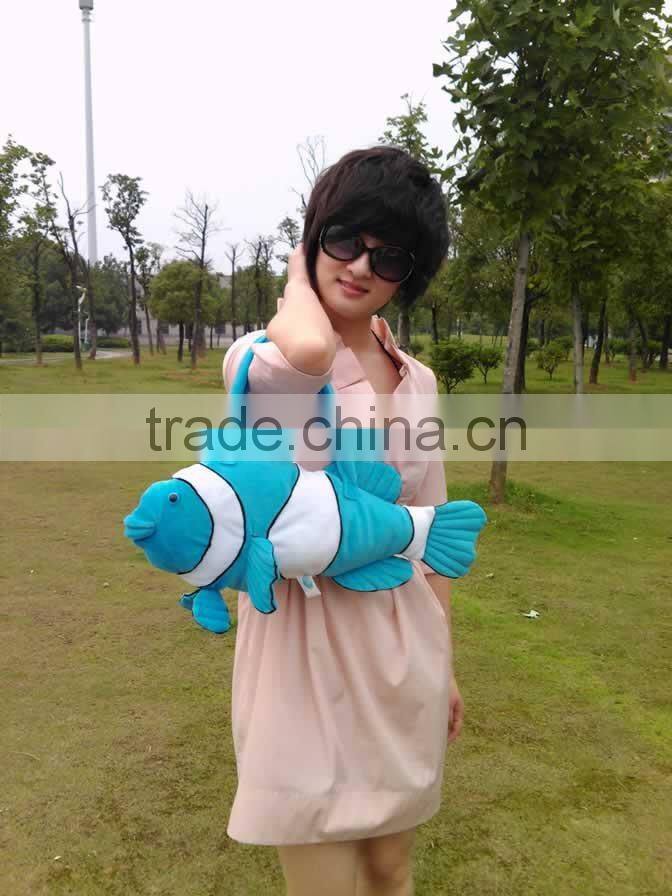 fish shaped plush handbag