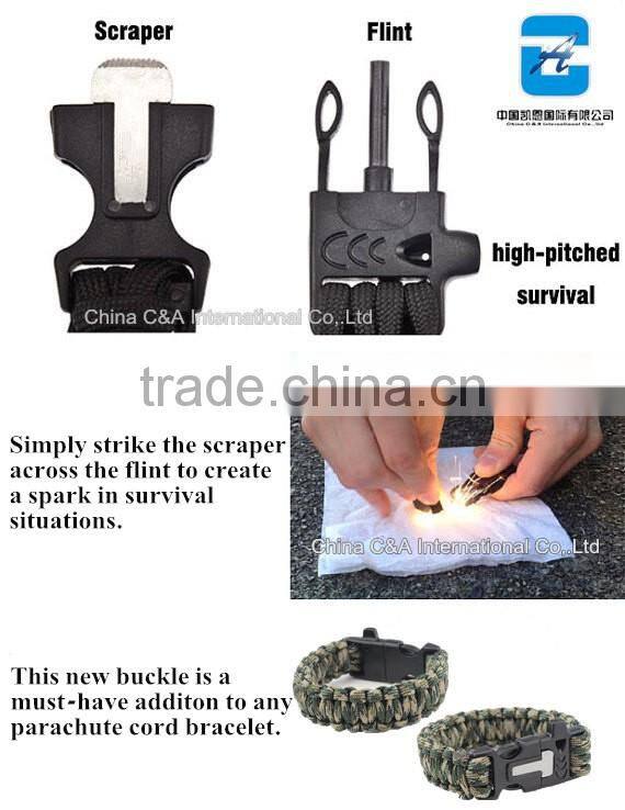 Survival Paracord Bracelet Watch 10-in-1 Rescue Kit