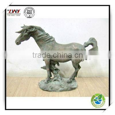 Antique bronze horse resin garden animal craft