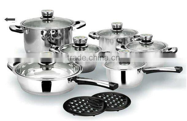 16 pcs stainless steel cookware set