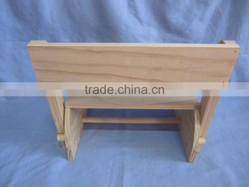 Convenient carry baby wood scalable stool