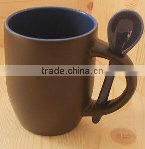 Ceramic color cup with scoop