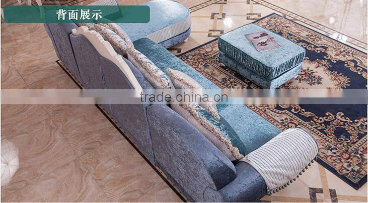 M09 Living Room Furniture L Shaped Luxury Fabric Sofa