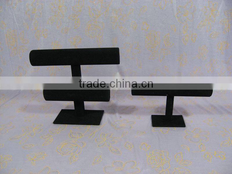 Black Velvet T Bar Watch Bracelet Bangle Display (sf-041)