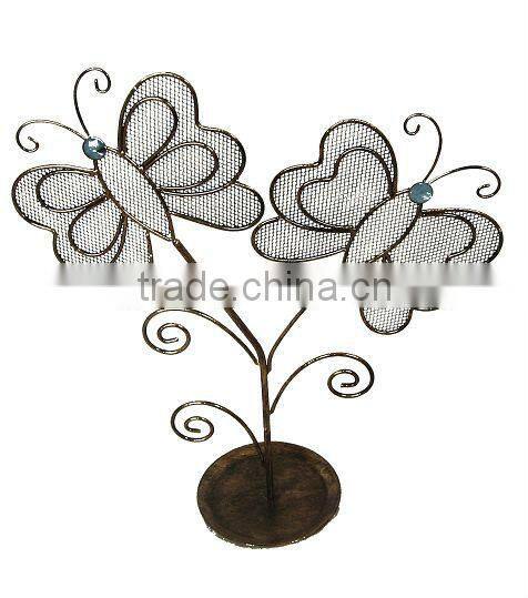 metal butterfly jewelry display stand