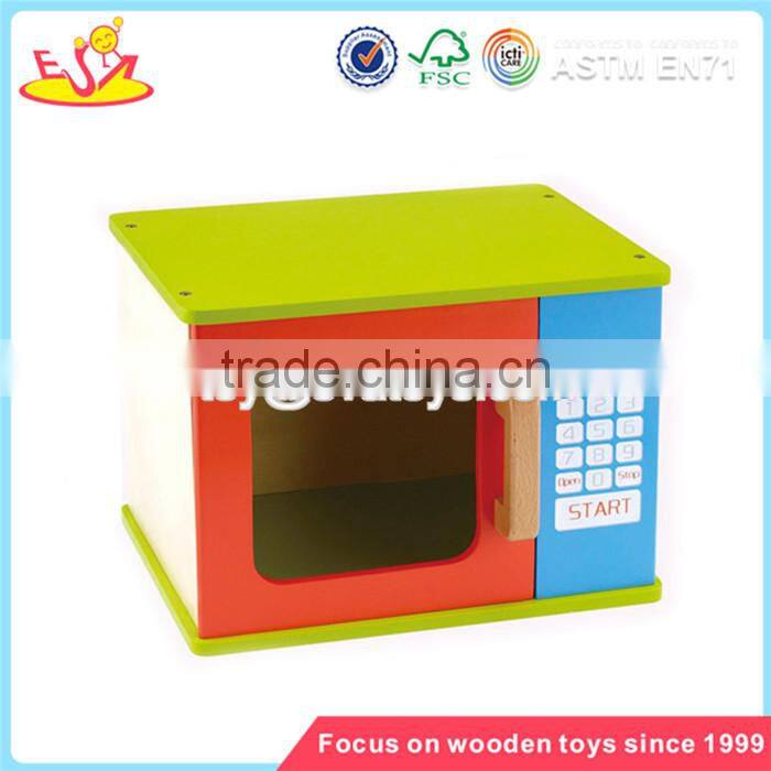Wholesale hot sale kids wooden microwave oven toy interesting wooden microwave oven toy W10C047