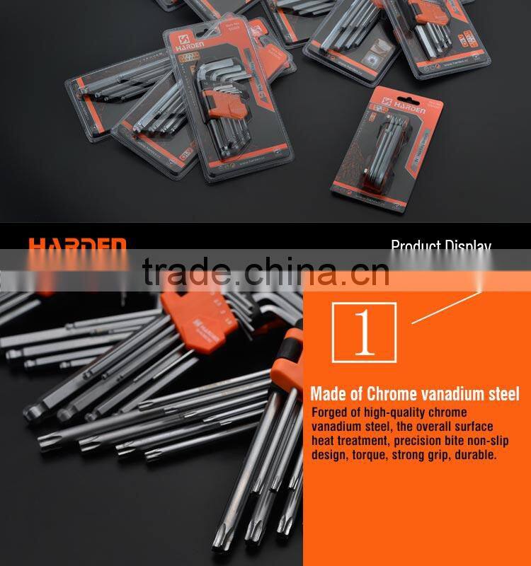 Professional 9PCS Chrome Vanadium Long Ball Key Wrench