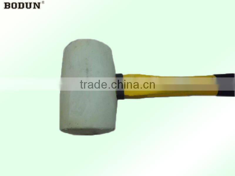 H3004 White rubber hammer with fiberglass handle