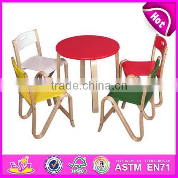 New and popular wooden table chair,modern children dining table and chair set toys,outdoor kids wood table and chair W08G039