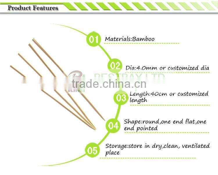 Wholesale High Quality Natural BBQ Skewer Custom 50cm