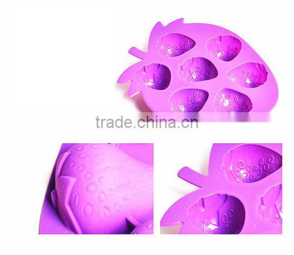 11098 Popular Baking Tools Silicone Strawberry Shape Cake Moulds