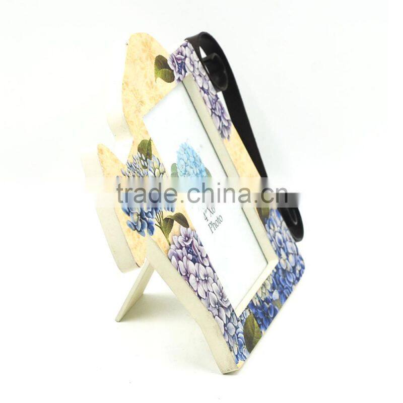 Wood and glass aluminium flower print frame glass partition classical painting frame