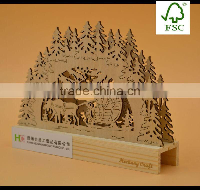 Father Christmas cut wooden laser cutting