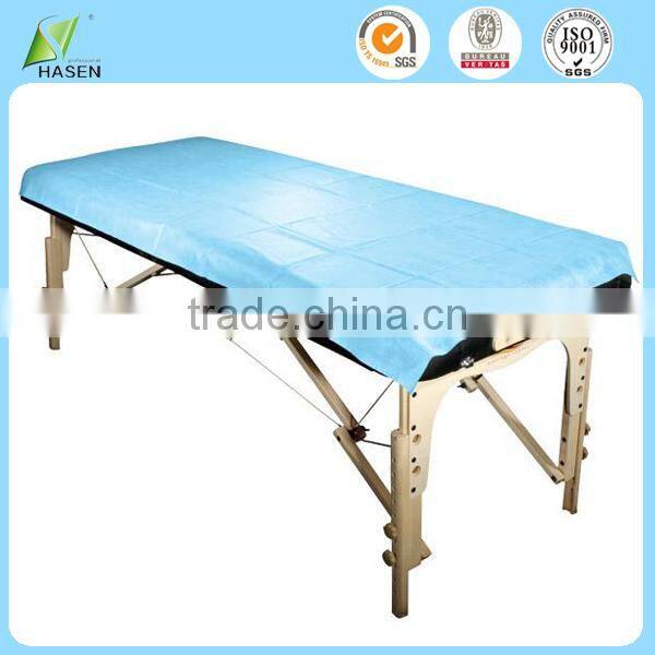 Medical consumable rolled PP fabric disposable bedsheets