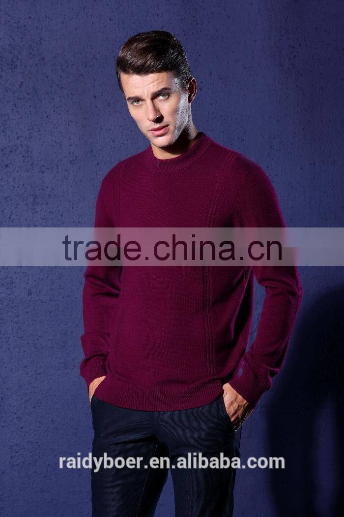 Raidy boer men's fine knit sweater with round neck