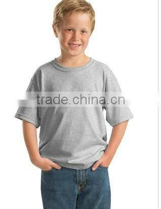 Seamless O neck boys design plain t-shirt 100% Cotton boys t-shirt