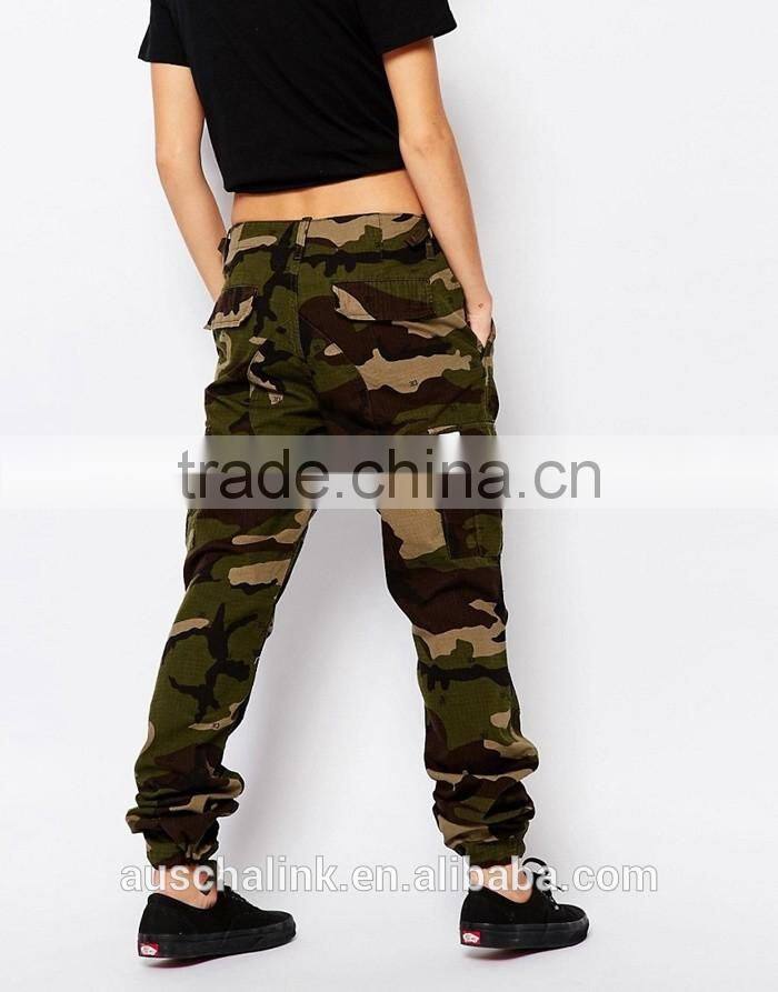 new fashion lady camouflage cargo trousers wholesale