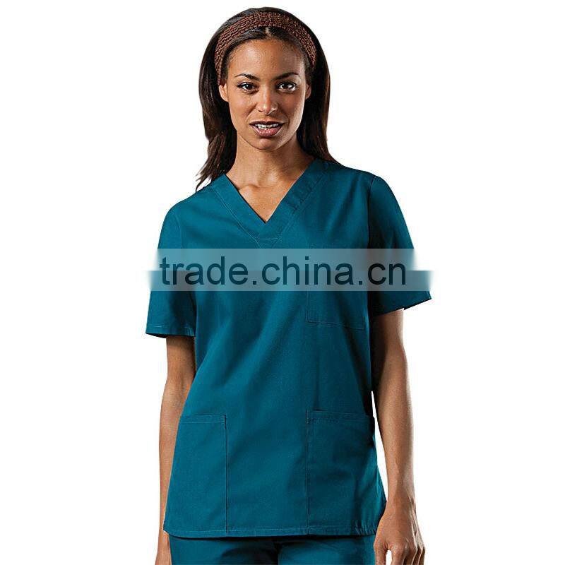 Wholesale 100% Cotton Medical Short Sleeve Unisex Green Surgical Gown