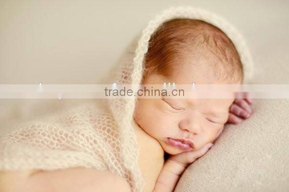 In stock newborn Crochet Knit Costume Photo Photography Props New Crochet Knit Mohair WRAP