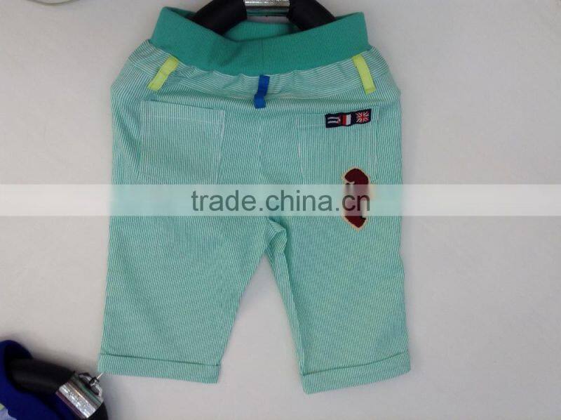 children fashion clothing summer season cotton woven pants Bermuda shorts