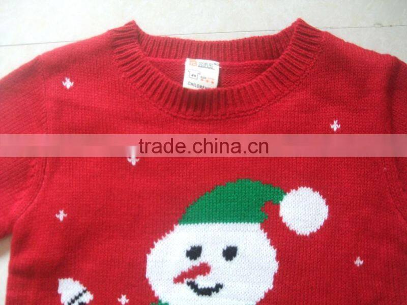 High Quality christmas sweater knitting patterns lovely girls(BKN5319)