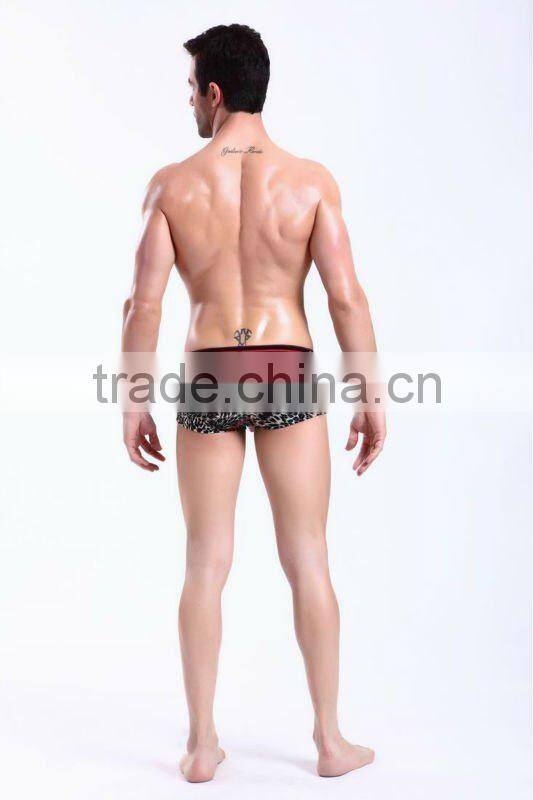 Wholesale leopard boxer for men manufacturer brand underwear nylon mens boxer short panties