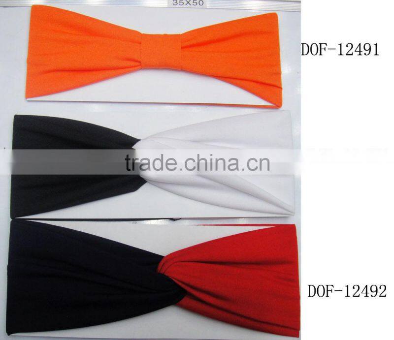 Fashion new Hot jersey designer cotton checked hairband