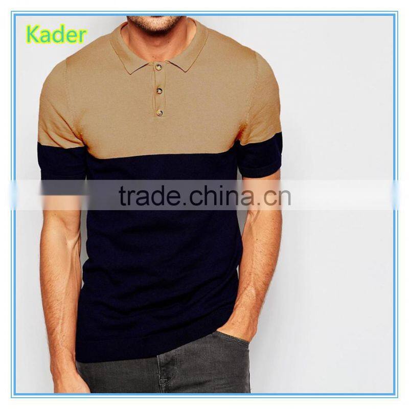Wholesale two color polo shirt fabric With Custom Label for men from changzhou