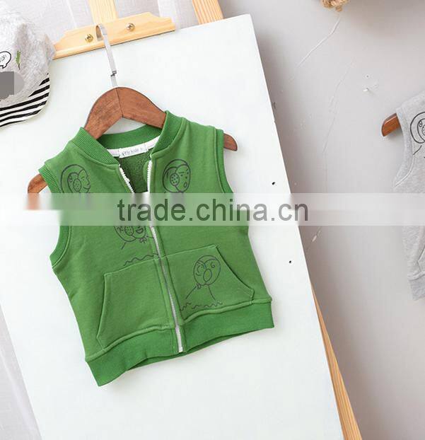 YE5212 autumn 2017 boys jacket cartoon sleeveless children clothing coats
