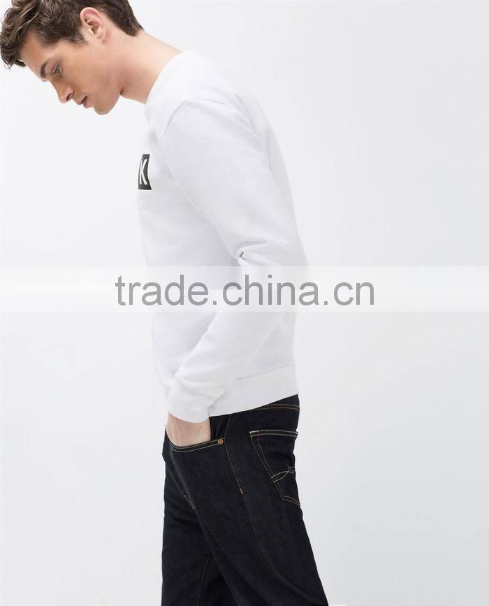 Fashion men latest custom design stone washed sweatshirt wholesale