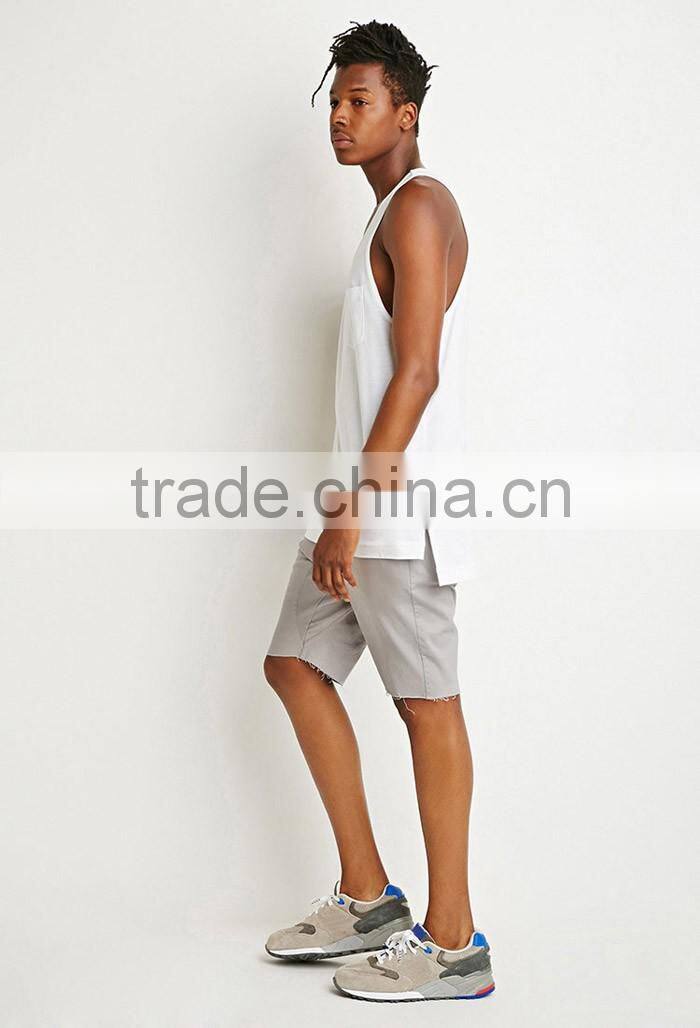 Mens wholesale plain bulk white tank tops